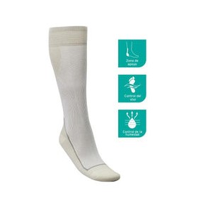 Calcetin JOBST  Sport de Compresión Rodilla G Blanco 15-20 mmHg