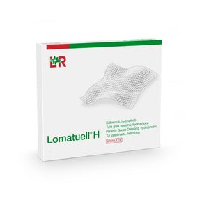 Lohmann & Rauscher Lomatuell H, Apósito de gasa Parafinada, Hidrofóbico Estéril de 10 CM x 10 CM