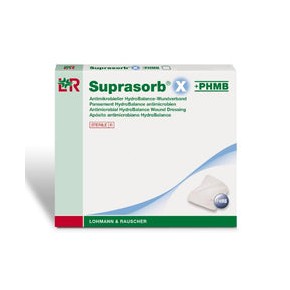 Lohmann & Rauscher Suprasorb X+PHMB, Apósito antimicrobiano (Biguanida) de 9 CM X 9 CM